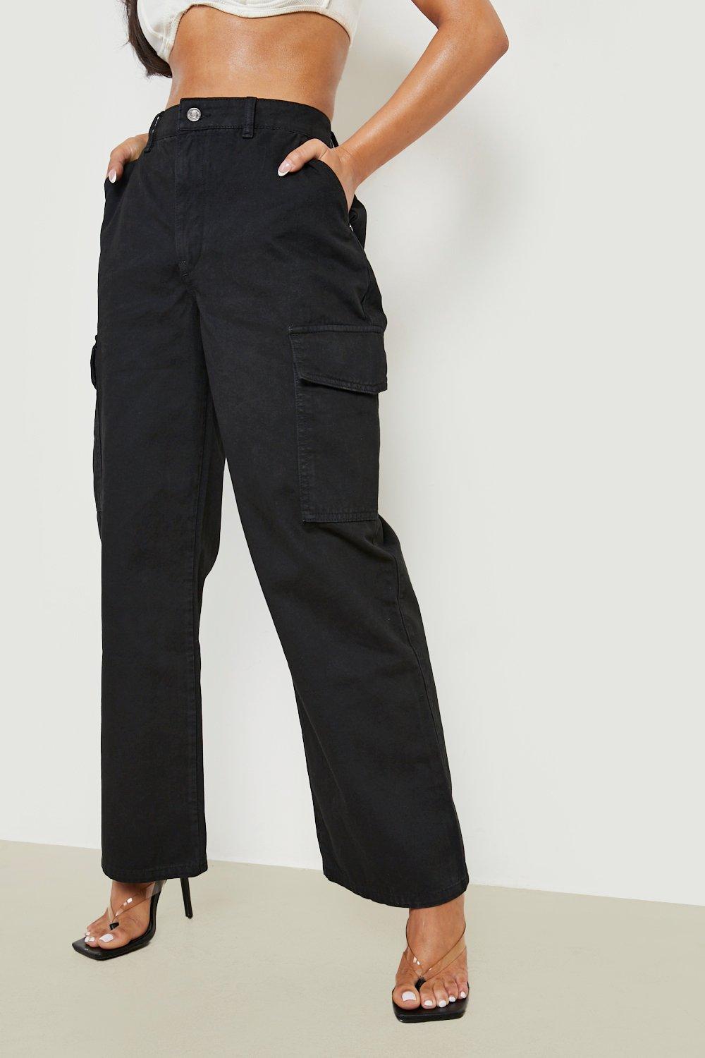 Petite Wide Leg Relaxed Cargo Pants