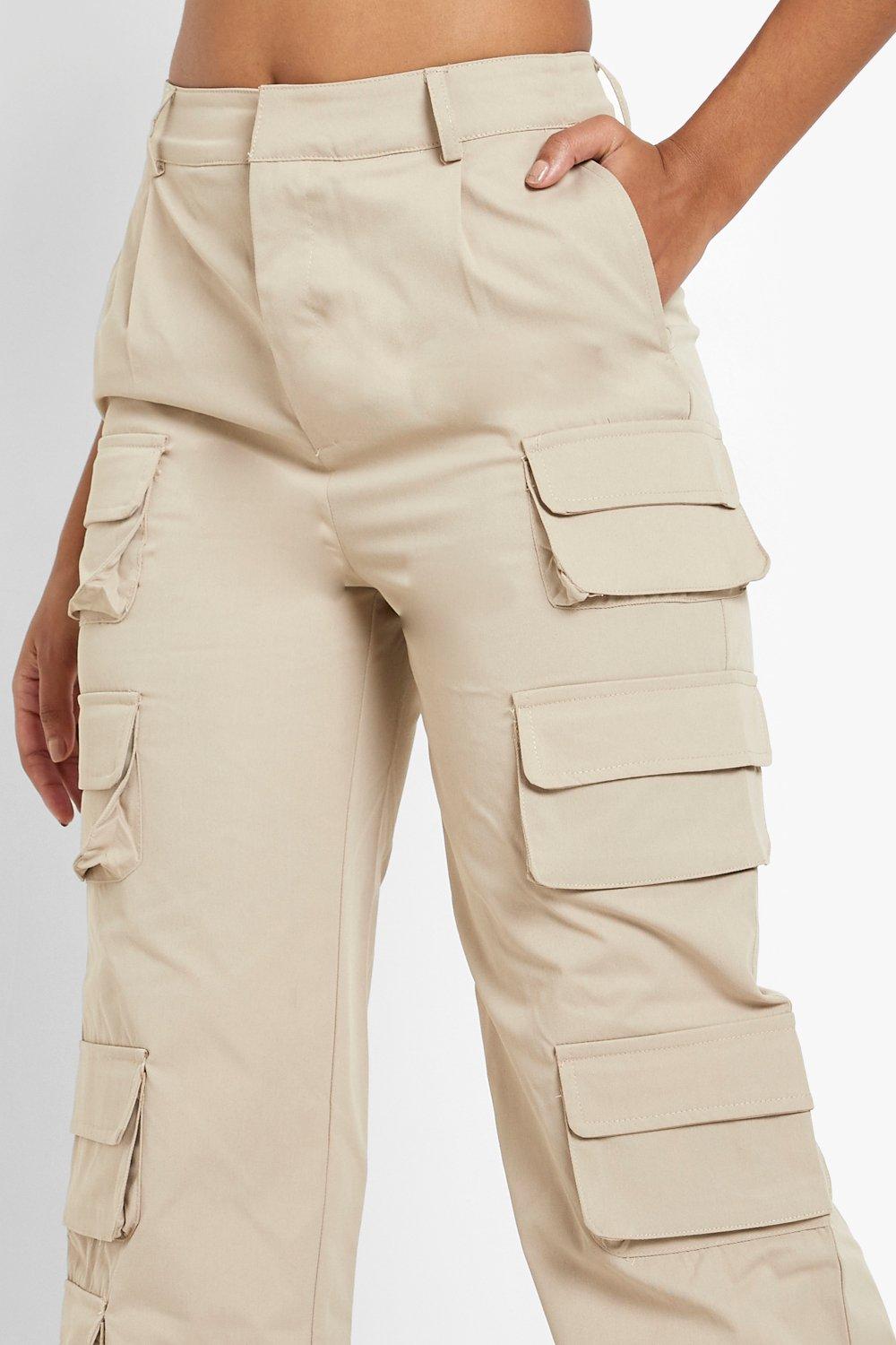 Women's Multi Pocket Straight Leg Cargo Trousers
