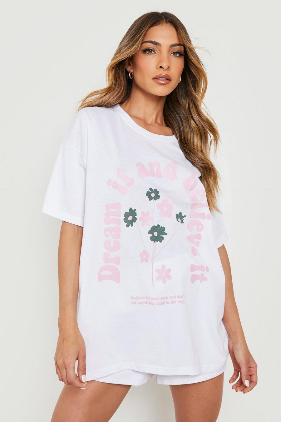 White Dream It And Believe It Short Sleeve T-shirt