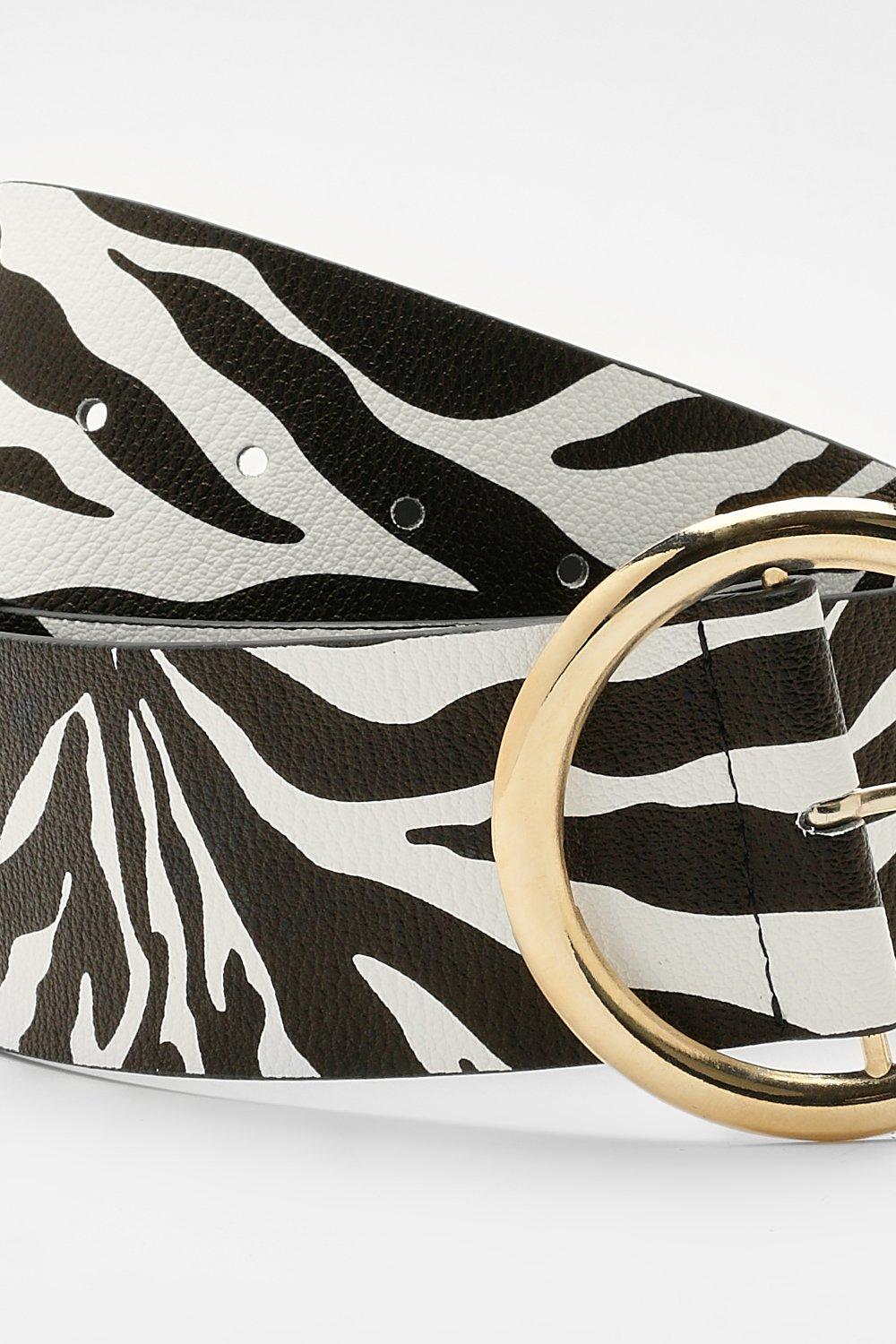 Grande taille Ceinture a imprime zebre