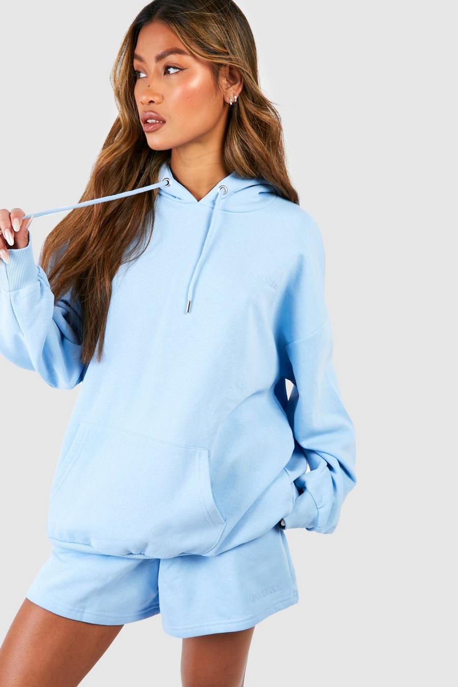 Baby blue Ofcl Studio Embroidered Short Tracksuit  image number 1