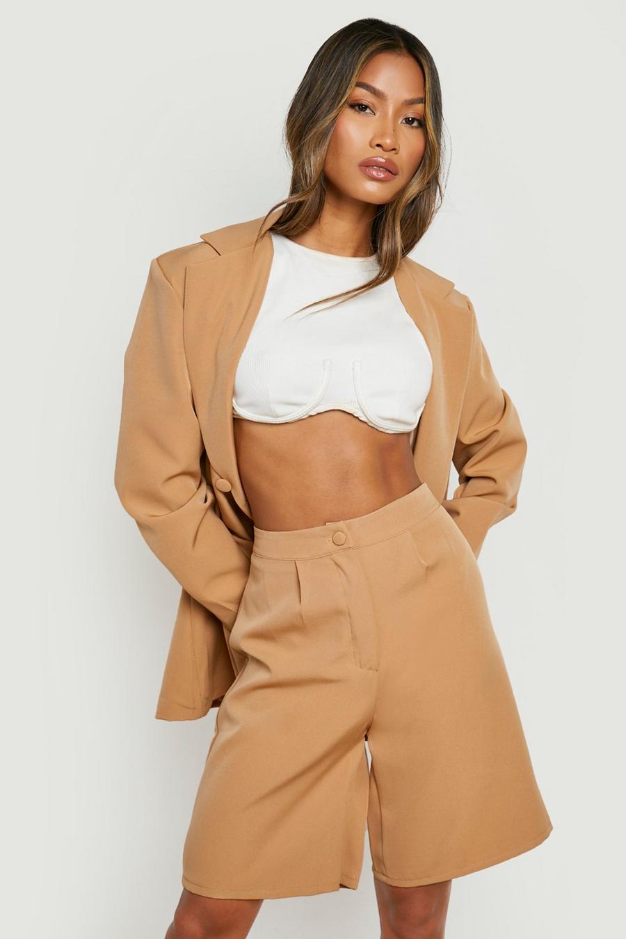 Camel Tailored Longline City Shorts image number 1