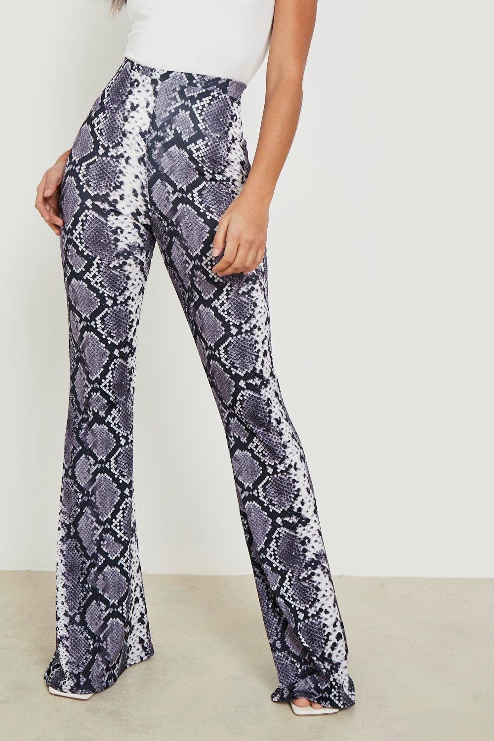 Snake flared best sale pants grey