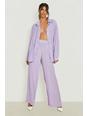 Lilac Crinkle Relaxed Fit Wide Leg Pants