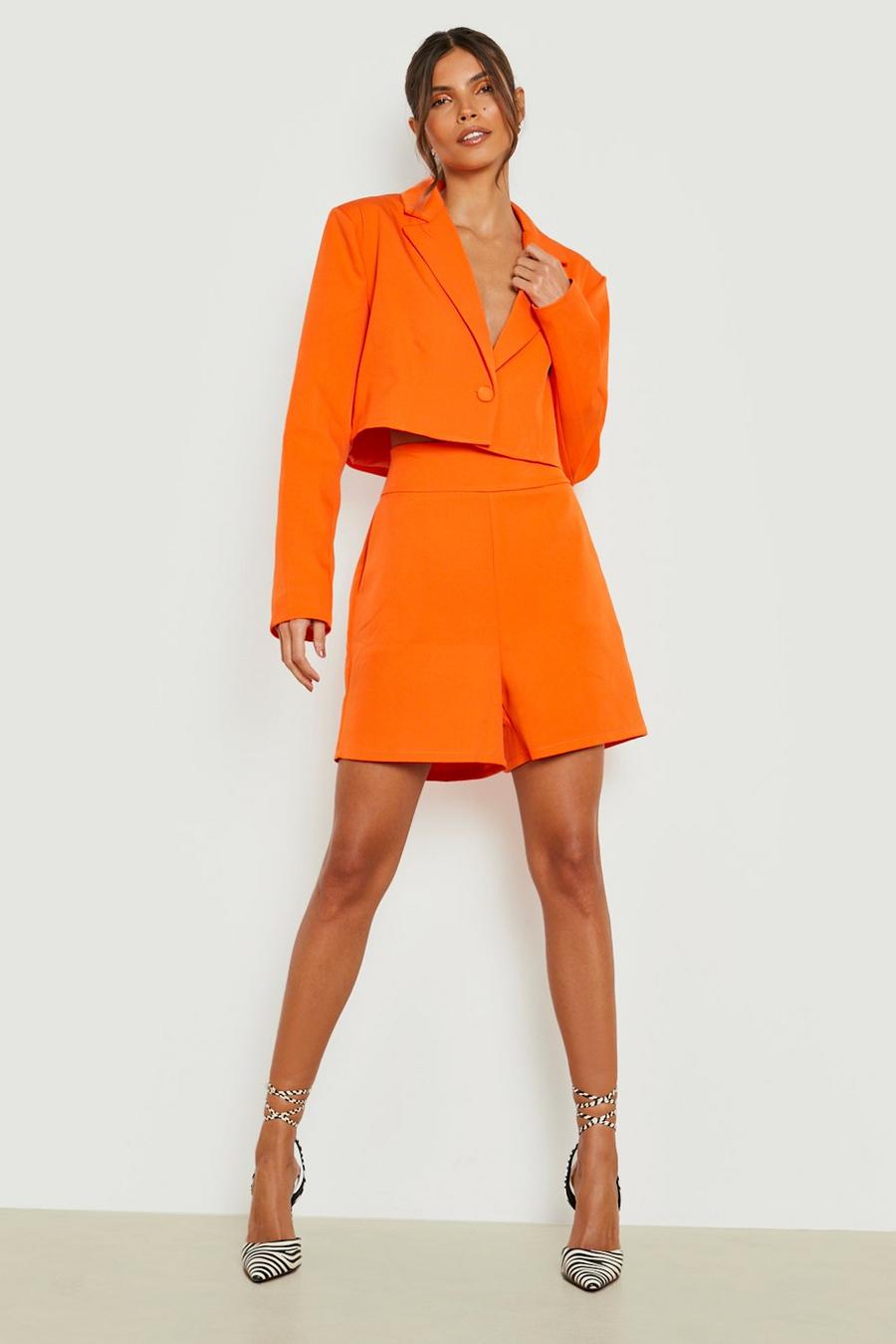 Orange Tailored City Shorts