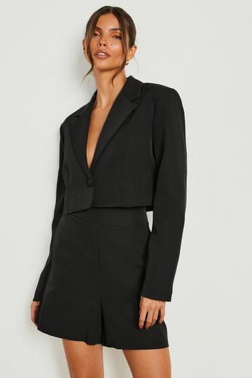 Korte Getailleerde Blazer black