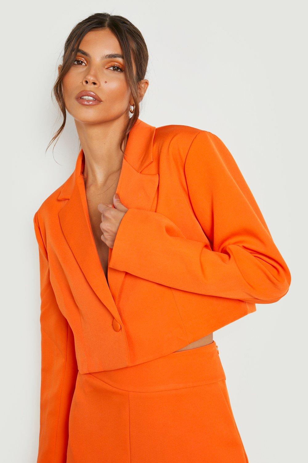 Orange blazer hot sale womens uk