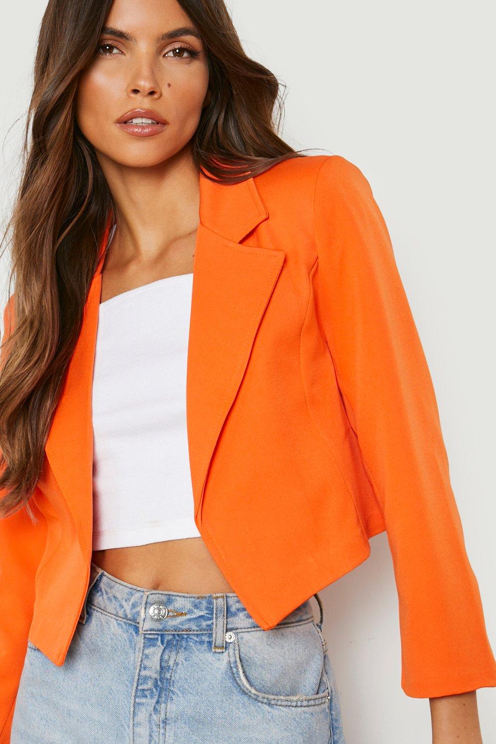 Basic Woven Turn Cuff Relaxed Fit Blazer