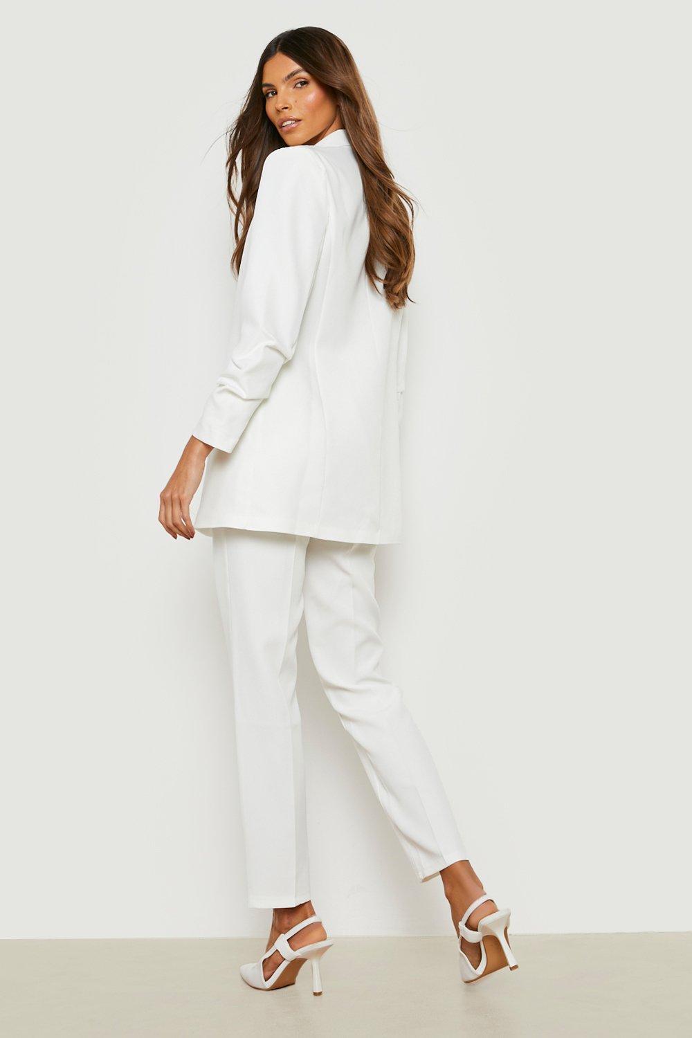 Ladies white hot sale ankle grazer trousers