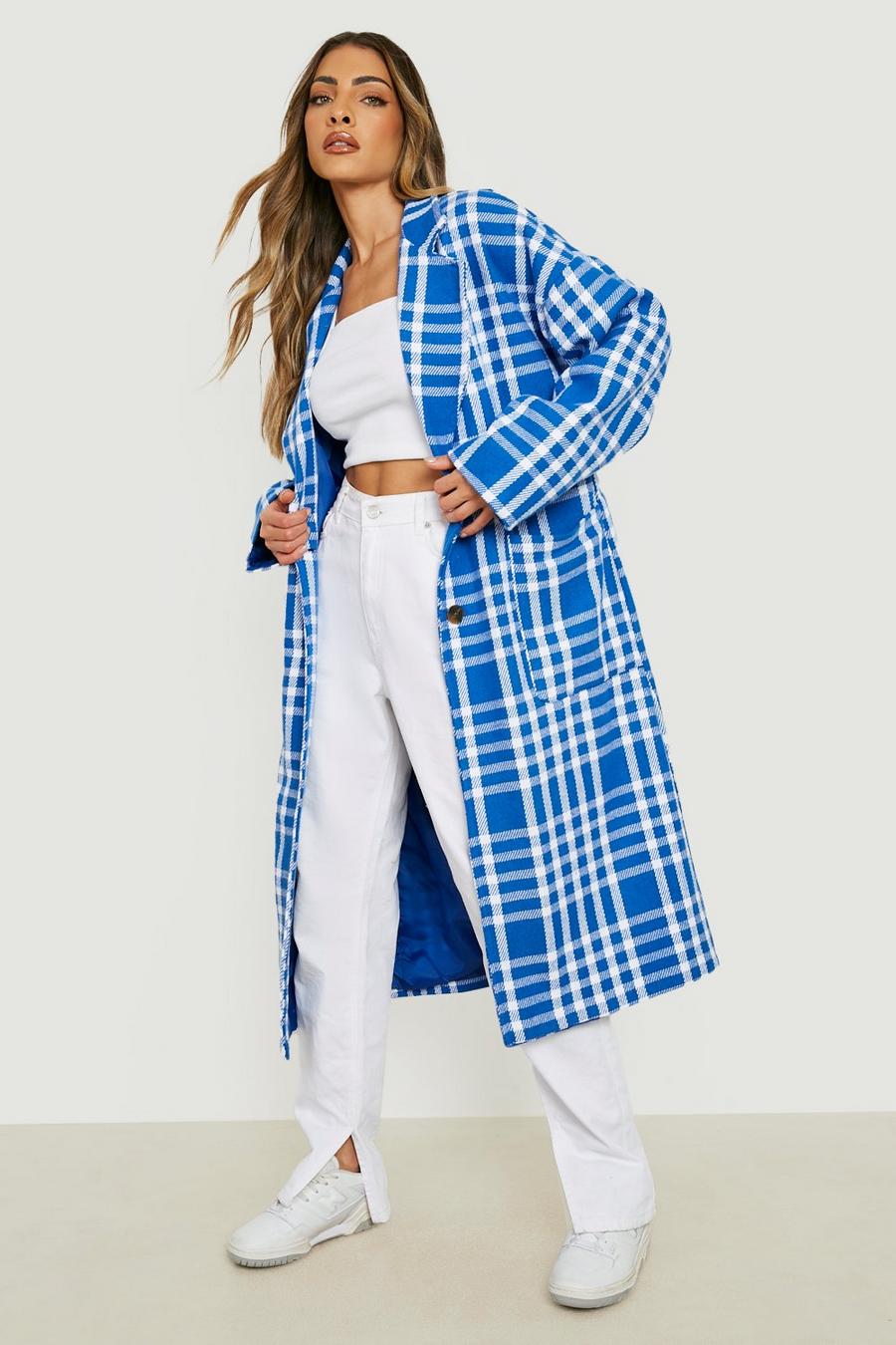 Blue Flannel Wool Look Coat image number 1