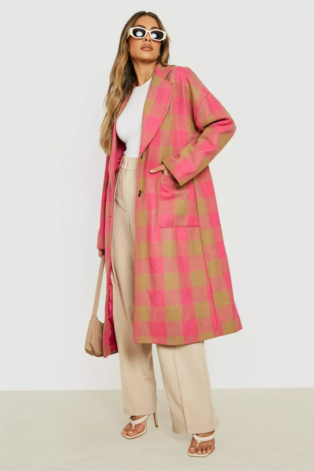 bright check coat