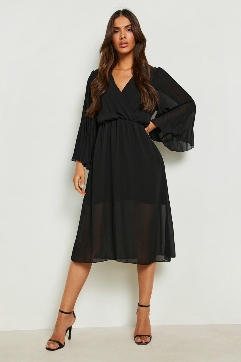 Midi skater outlet dress with sleeves