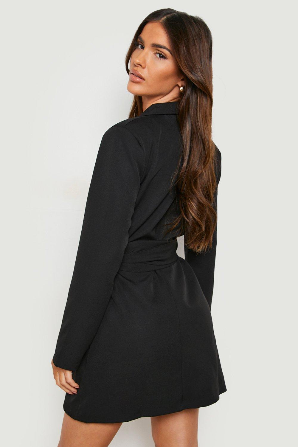 Boohoo black blazer dress hotsell