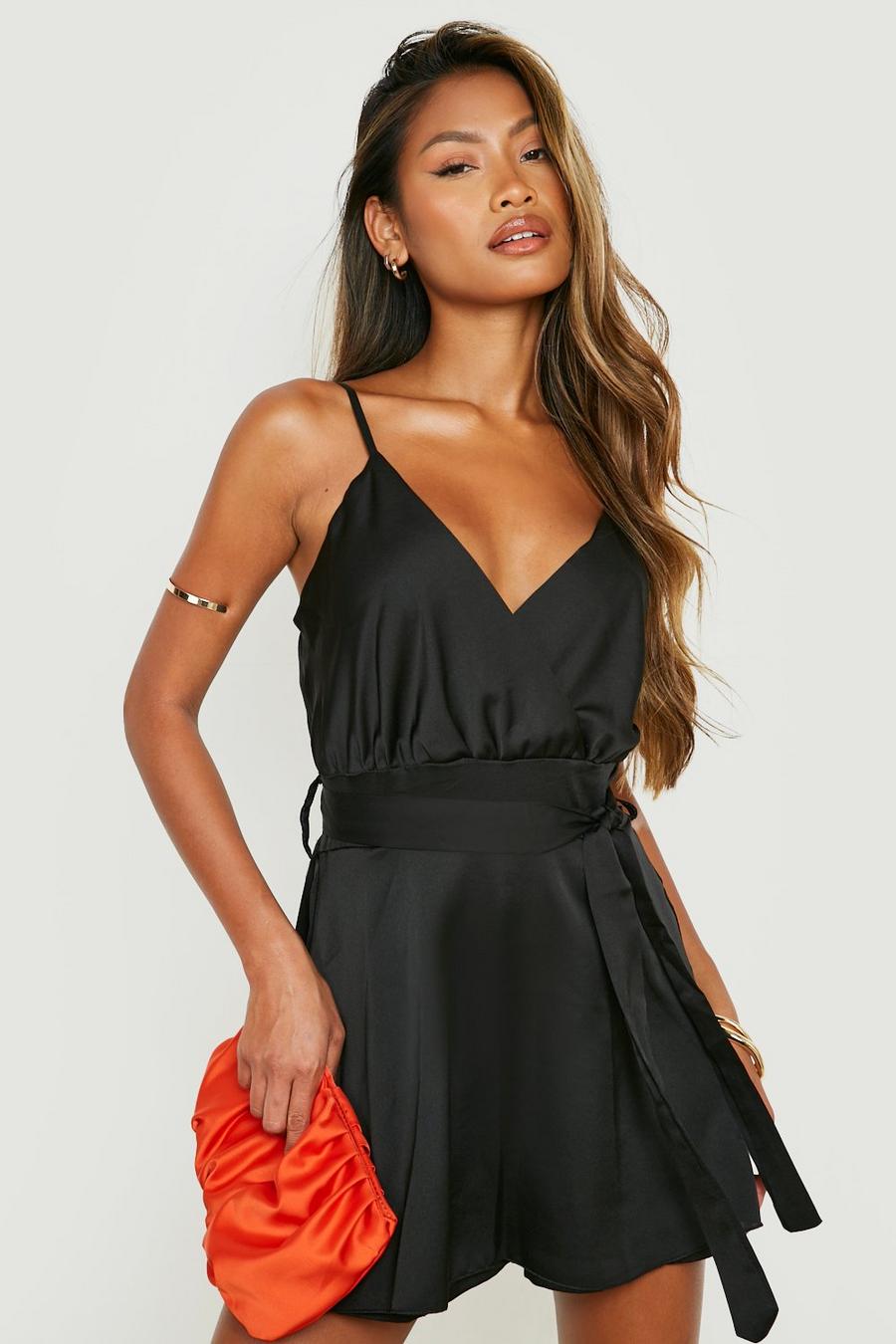 Black Belted Strappy Playsuit