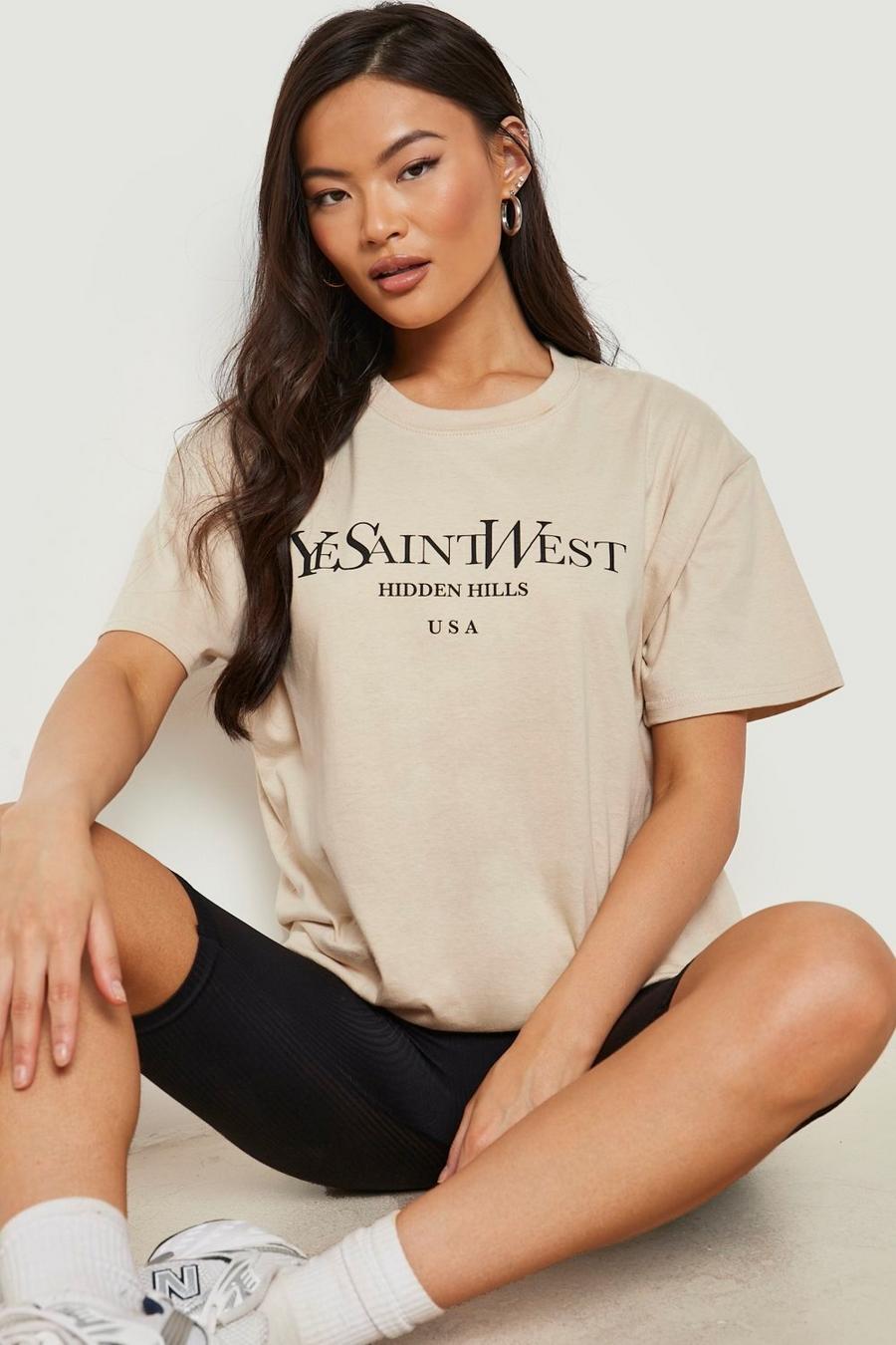 Camiseta oversize de Ye Saint West, Sand image number 1