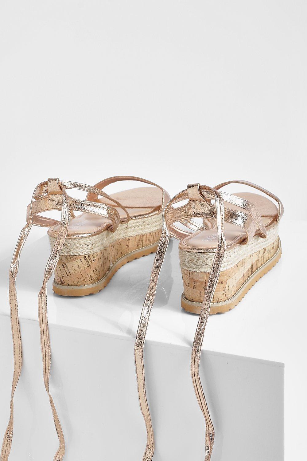 Gold flatform espadrilles deals