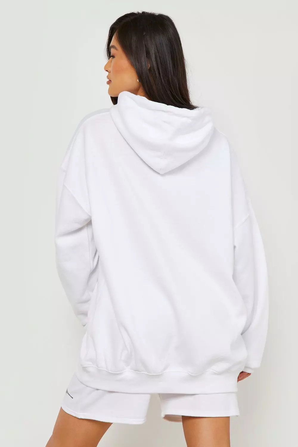 White Dsgn Studio Text Print Hooded Short Tracksuit  alternative image