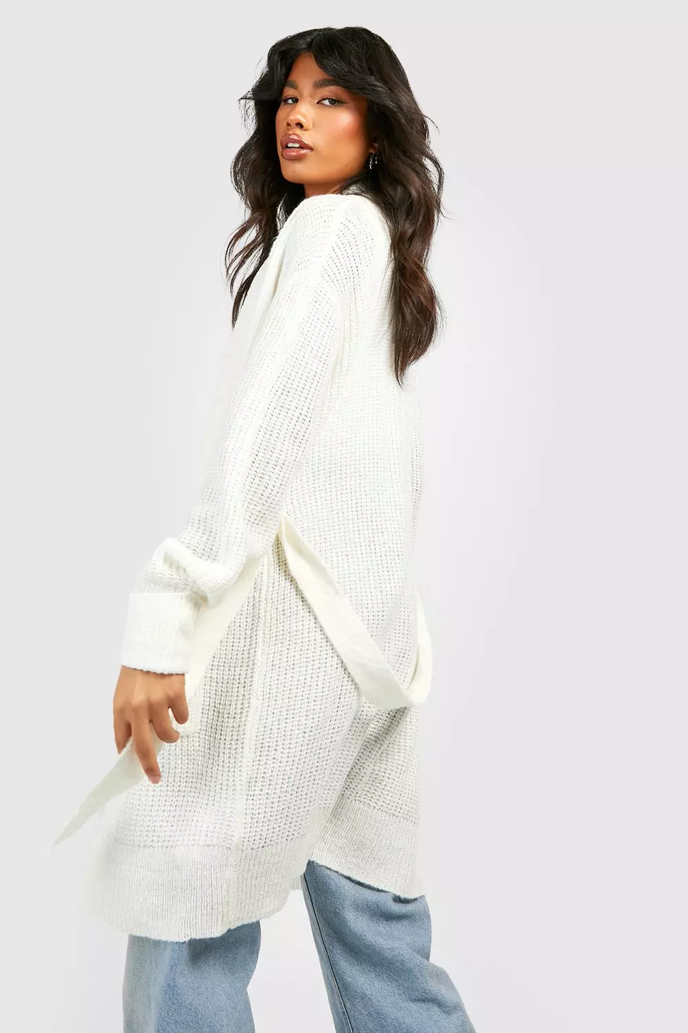 Boohoo long cardigan clearance