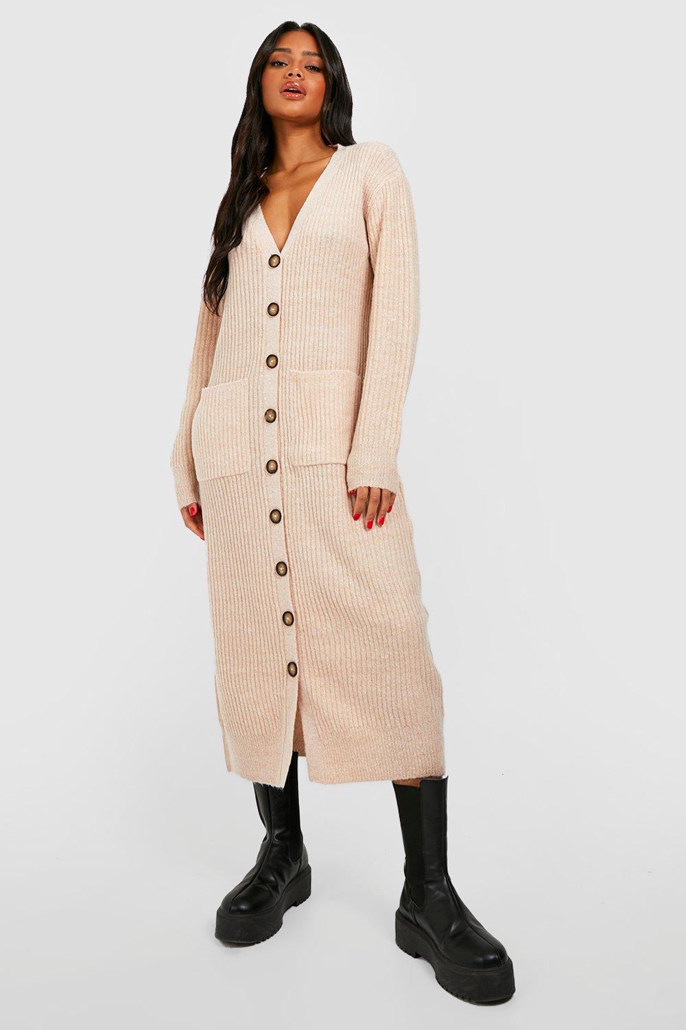 Boohoo button best sale through midi dress