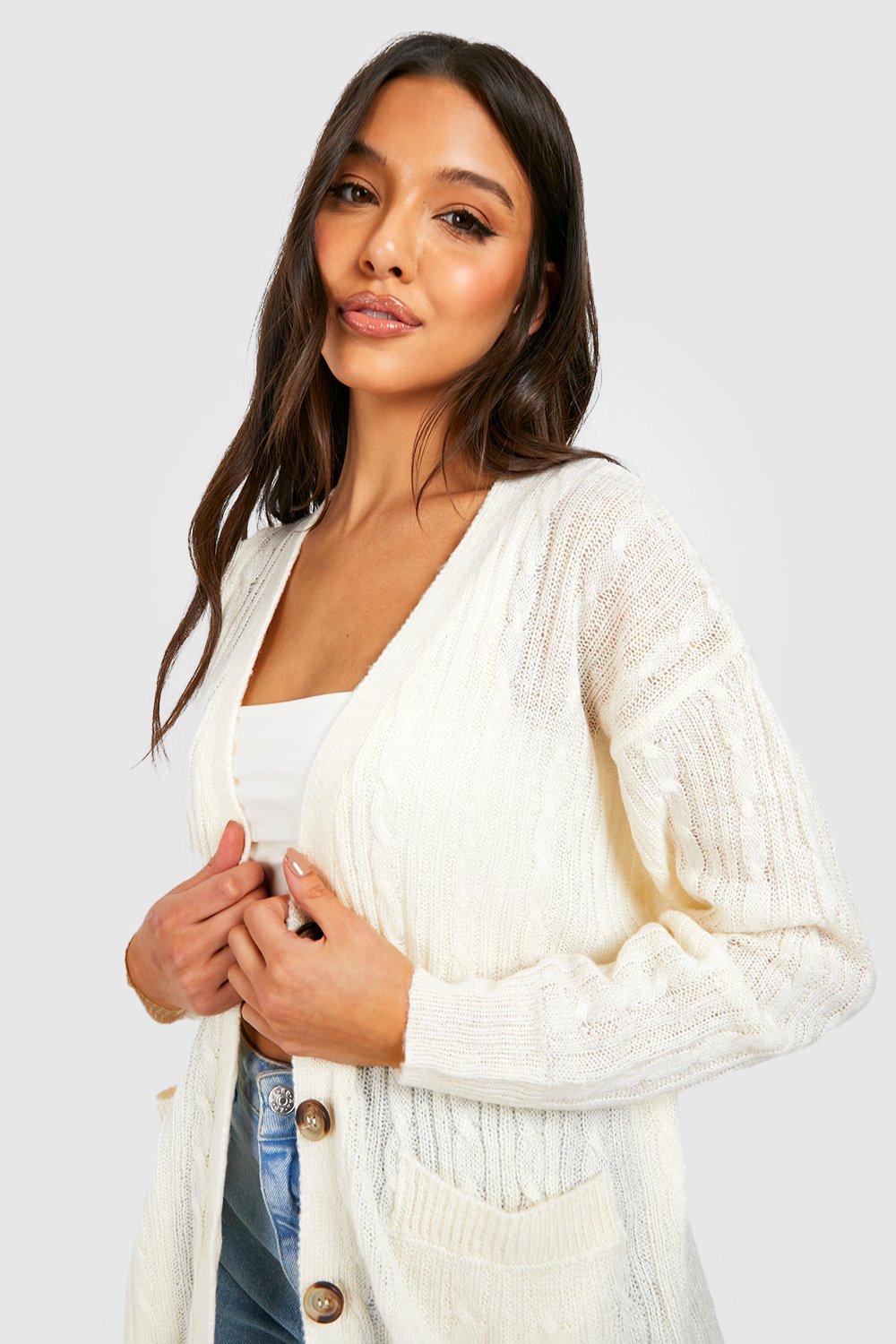 Slouchy hot sale white cardigan