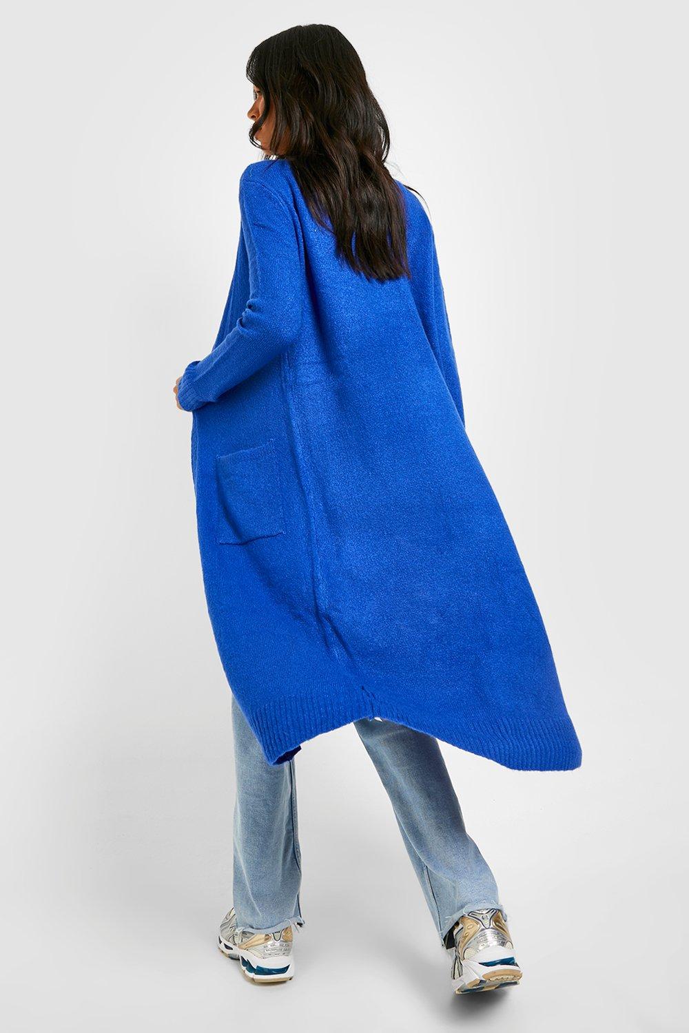 Cobalt blue shop long cardigan