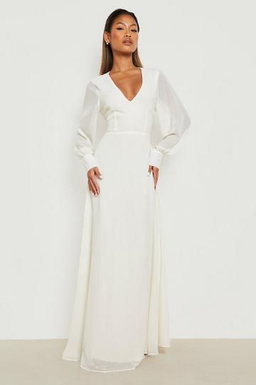 Chiffon Tie Back Maxi Dress champagne