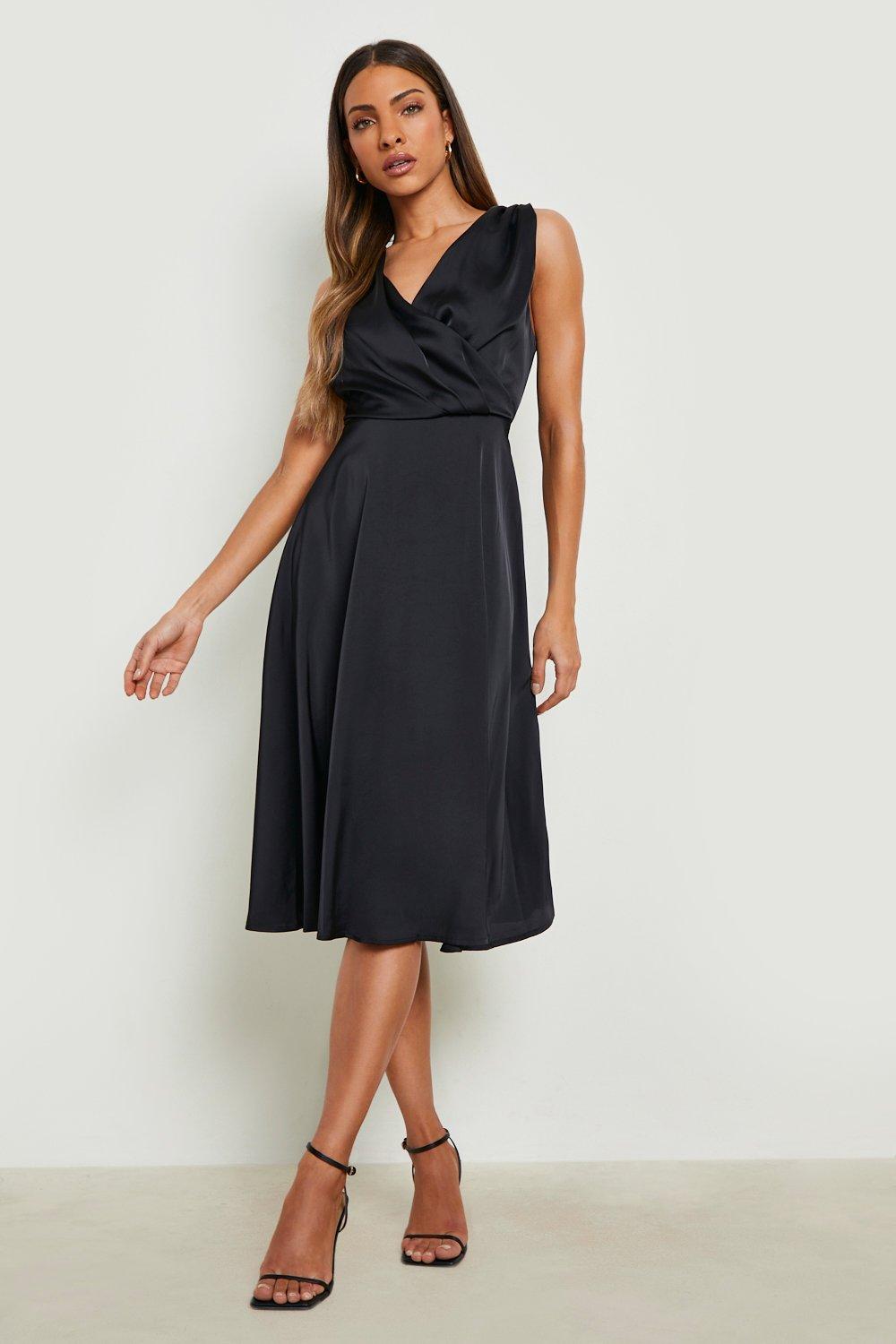 Boohoo satin outlet midi dress