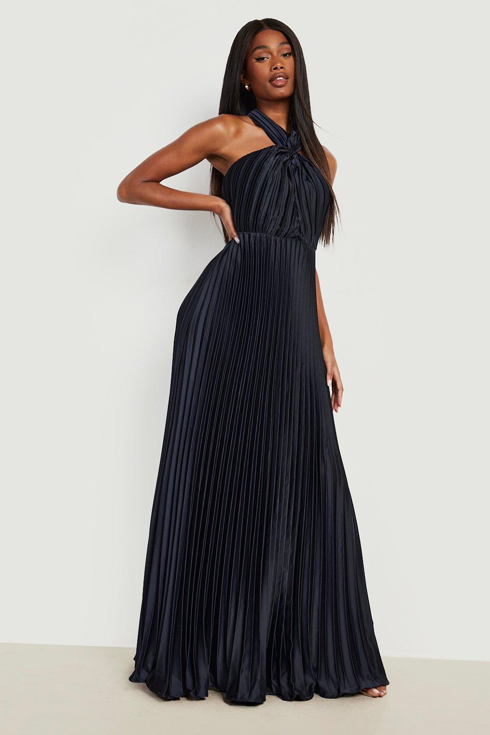 Boohoo navy deals maxi dress