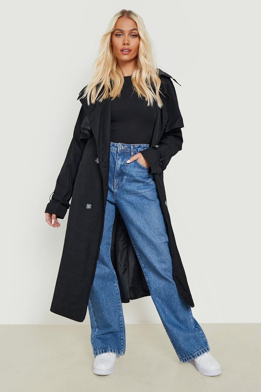 Black 2 In 1 Belted Trench Coat