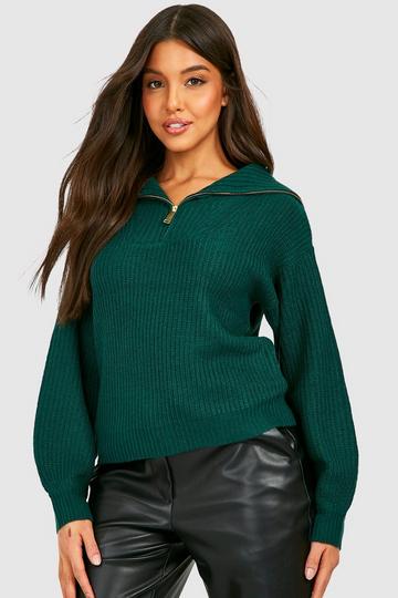 Oversized Collar Sweater green