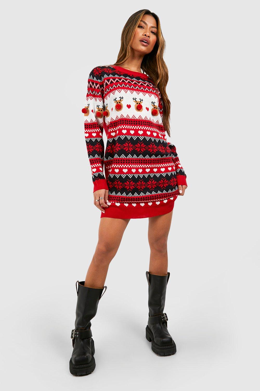 Pom pom cheap sweater dress