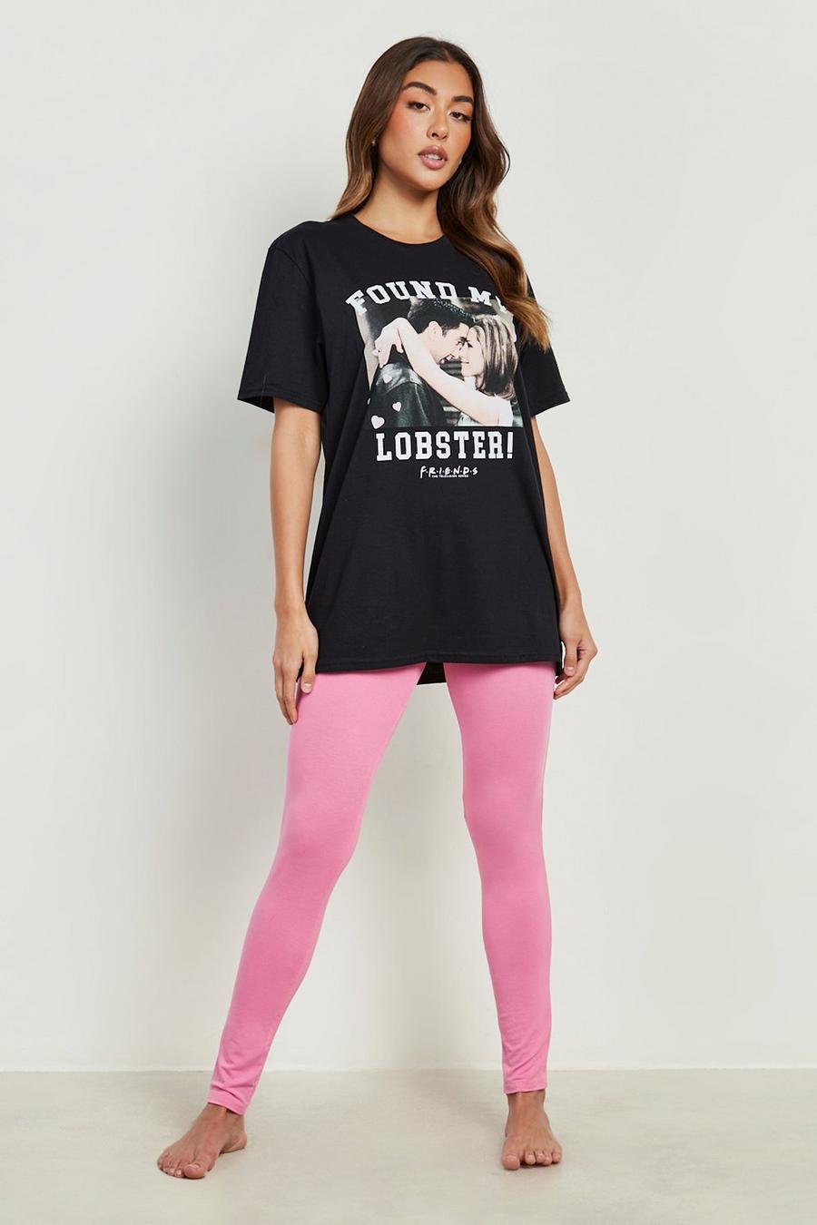 Conjunto de leggings y camiseta con estampado de Friends My Lobster, Black nero
