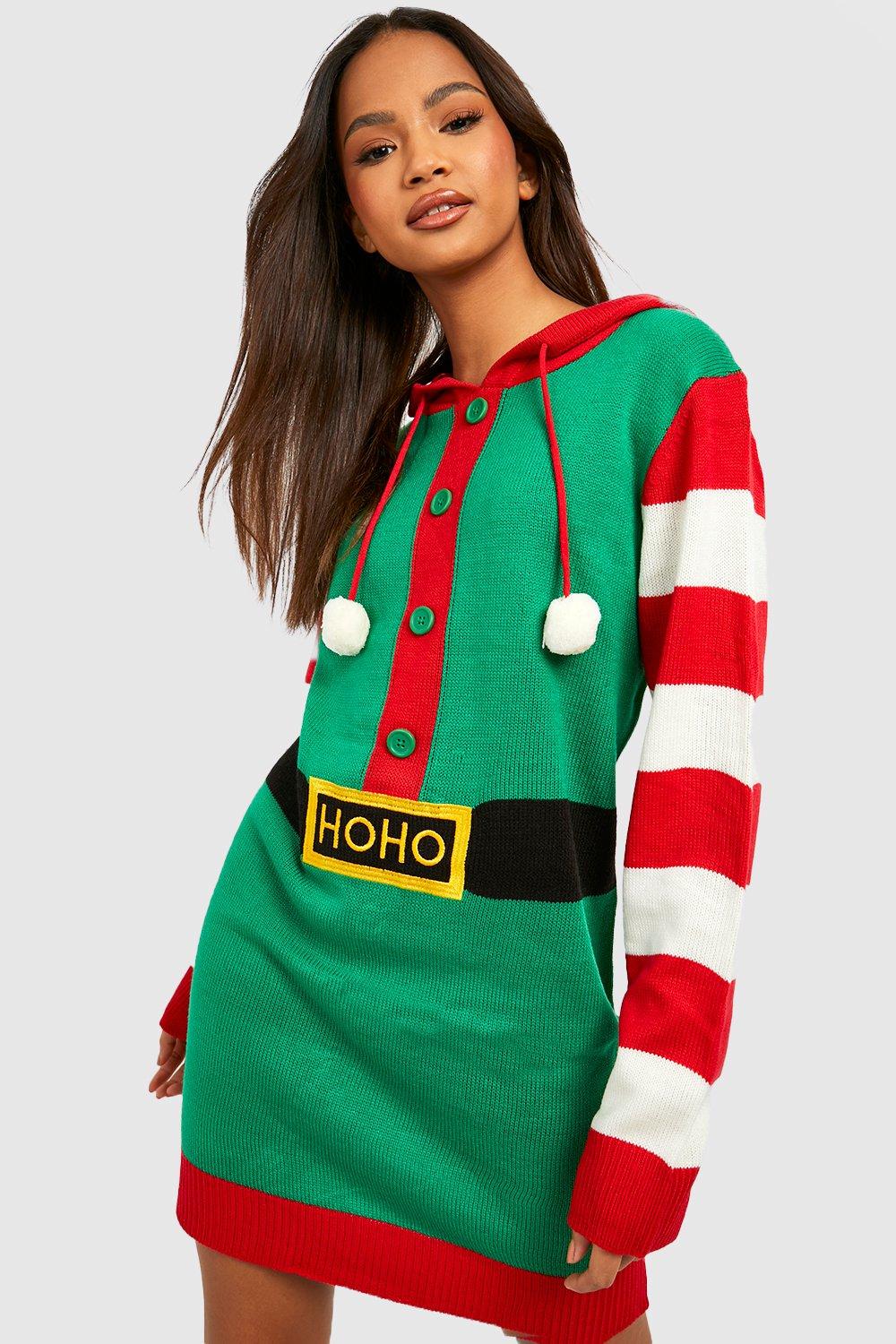 Boohoo santa and elf two hotsell person christmas jumper in multi