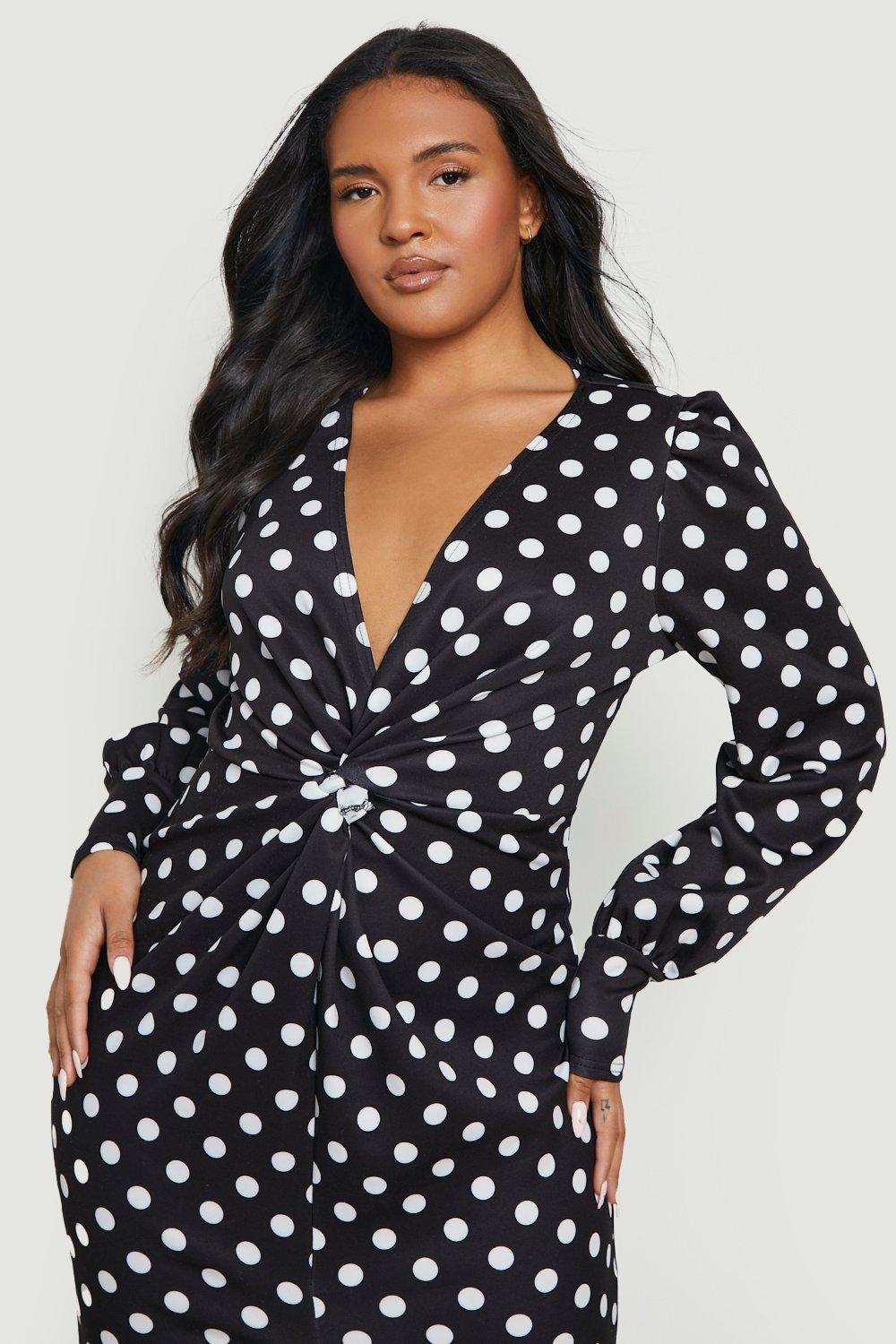 Spotty dress clearance boohoo