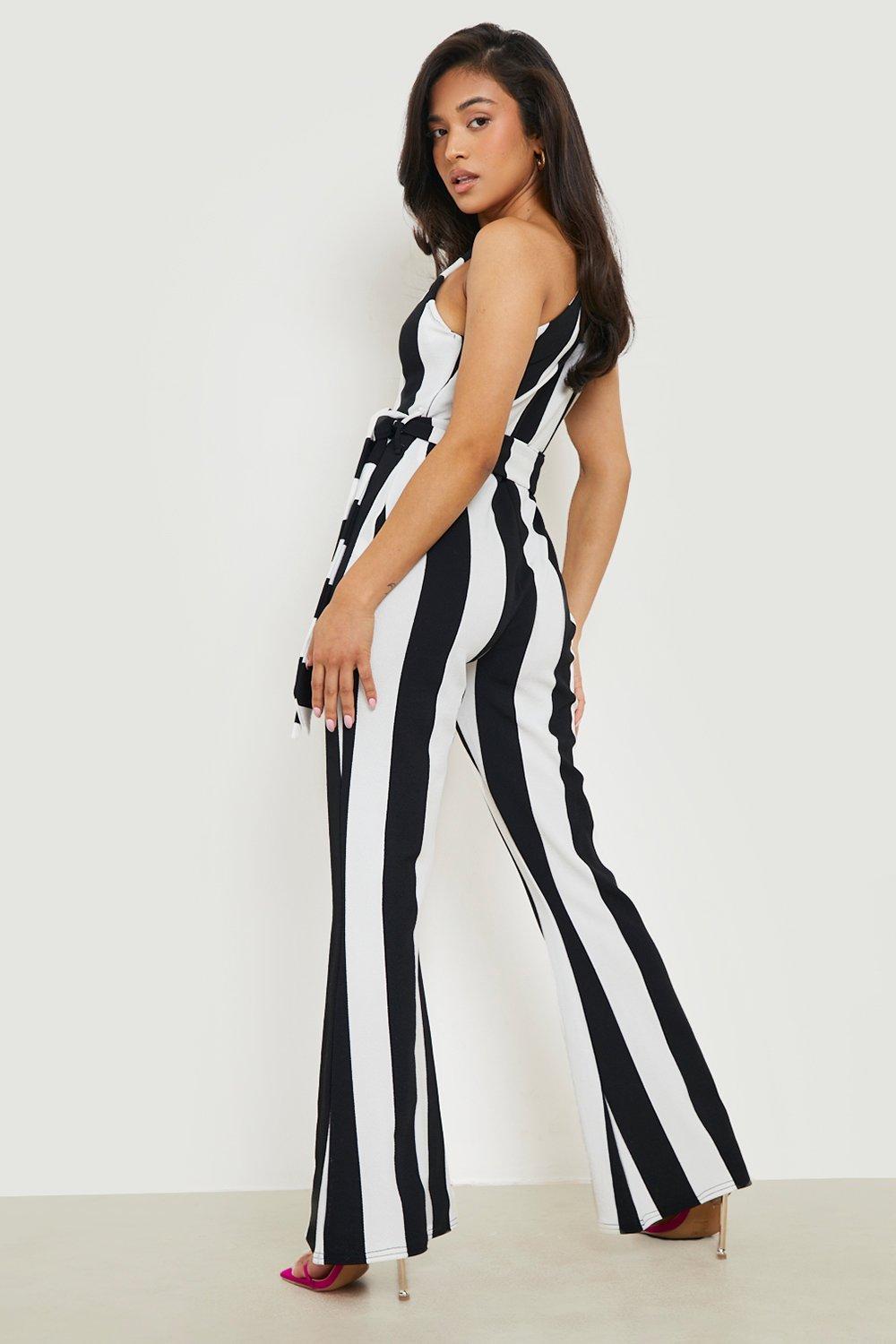 Petite cheap striped jumpsuit