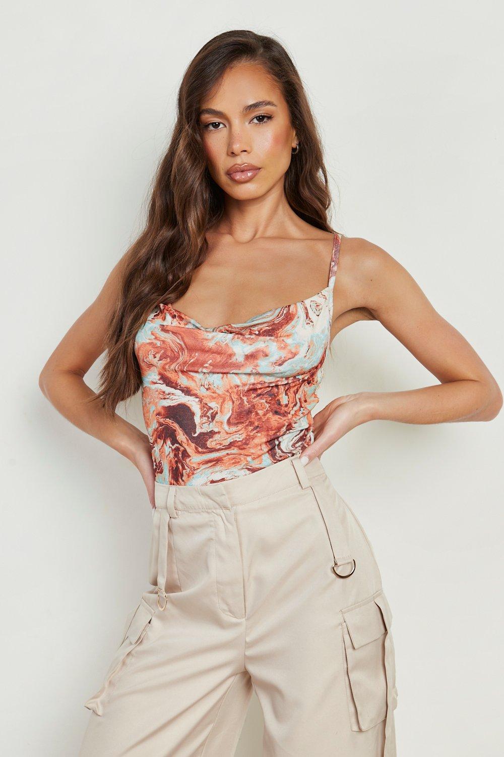 Boohoo Tall Tall Leah Basic V Neck Strappy Bodysuit