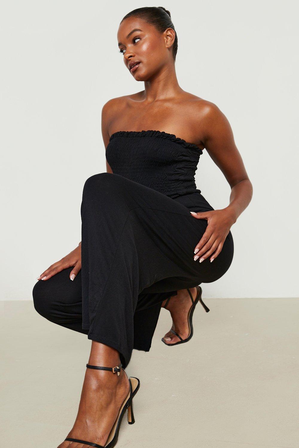 Tall Shirred Bandeau Culottes Jumpsuit