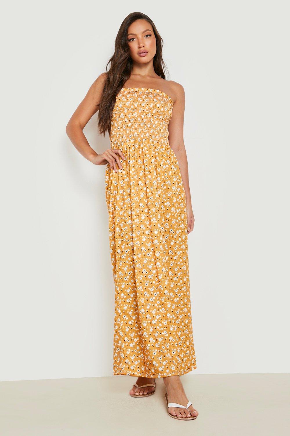 Boohoo best sale sunflower dress