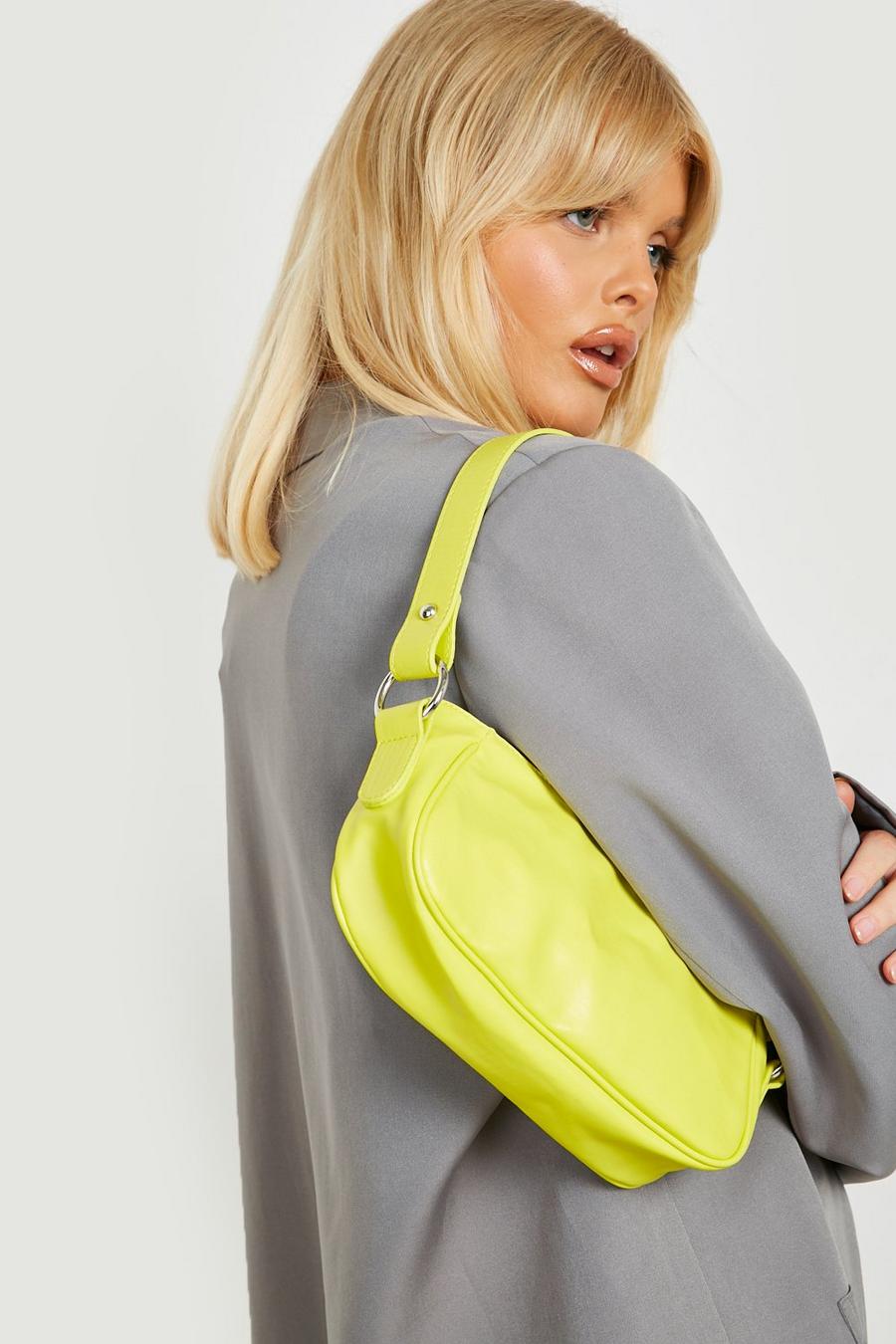 Lime green Croc Shoulder Bag