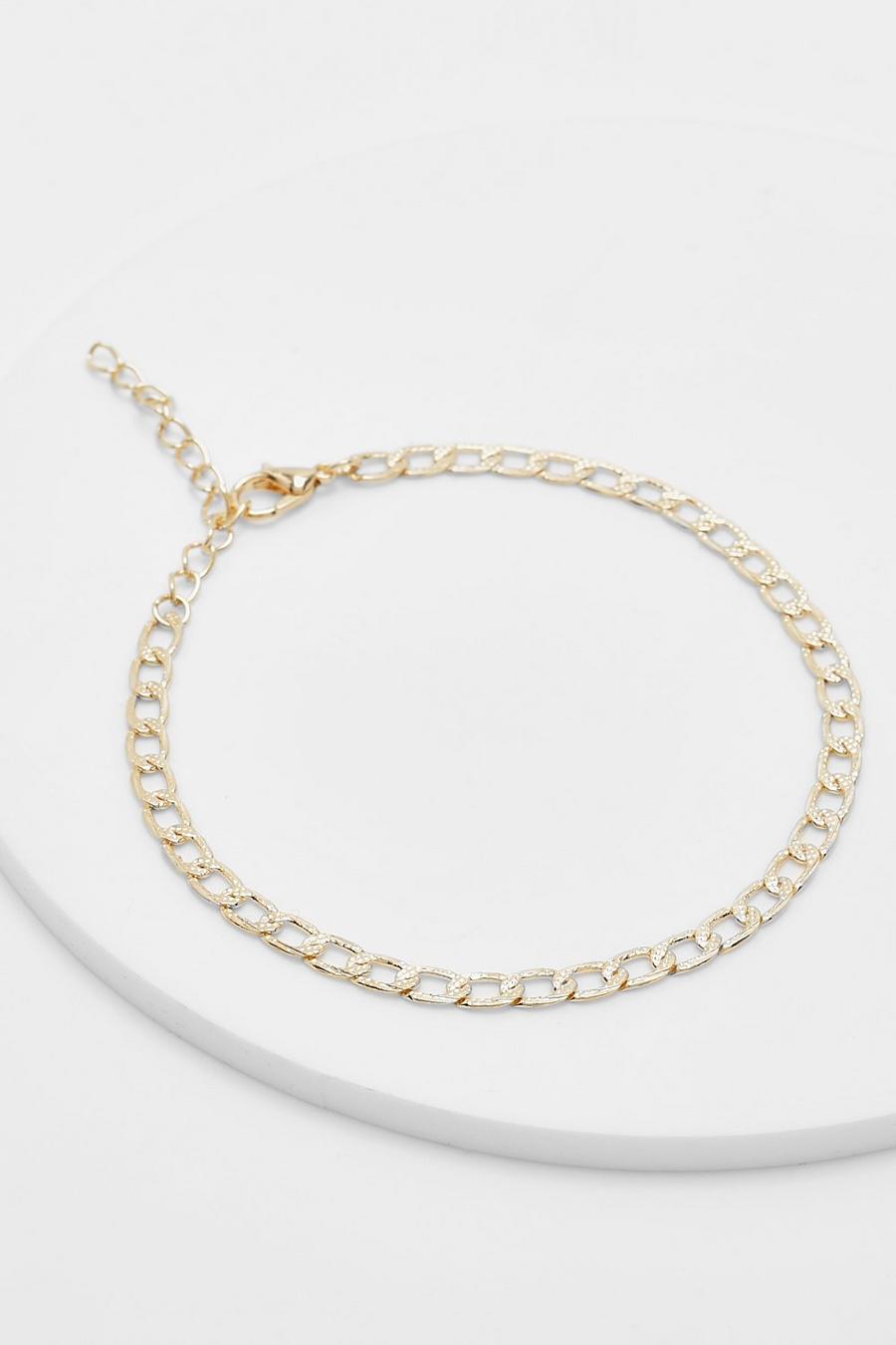Gold Curb Chain Anklet image number 1