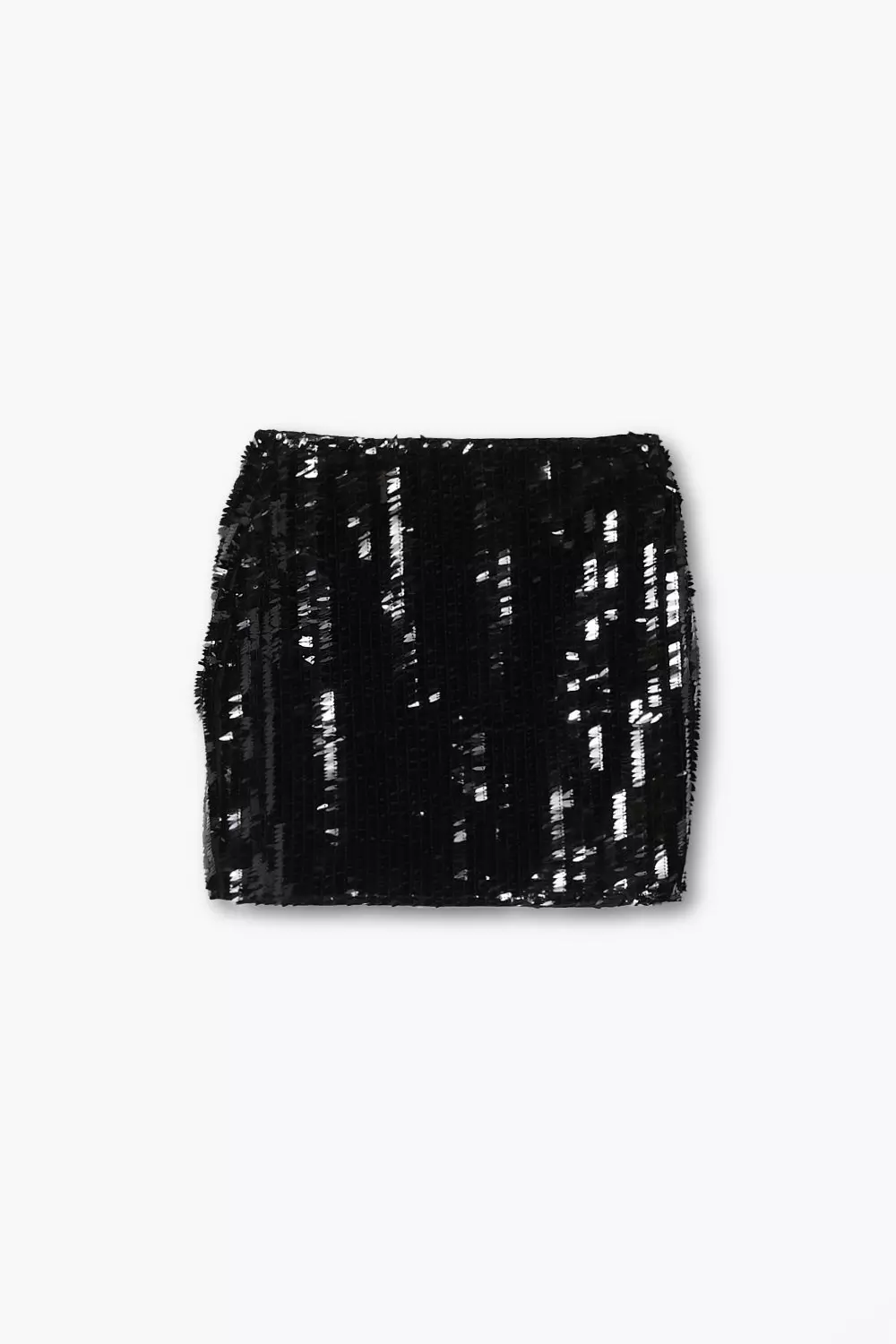 Black Festival All Over Sequin Panelled Micro Min Skirt alternative image