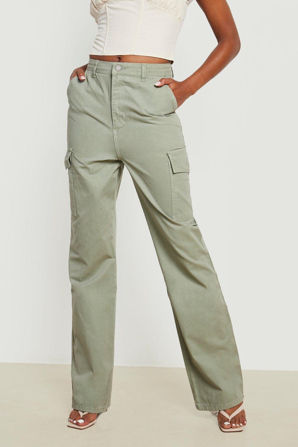 Slacks and Chinos Cargo trousers Boohoo Denim Tall Detachable Pocket And Leg Cargo Pants in Grey Womens Clothing Trousers Grey 
