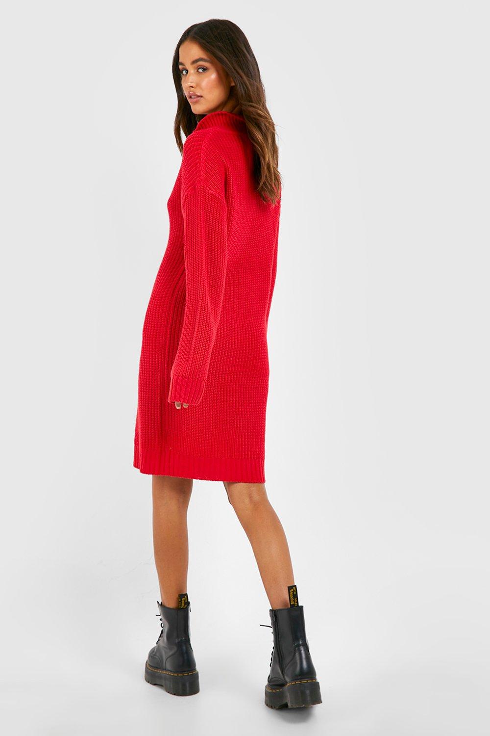 Women's Collar Detail Jumper Dress | Boohoo UK