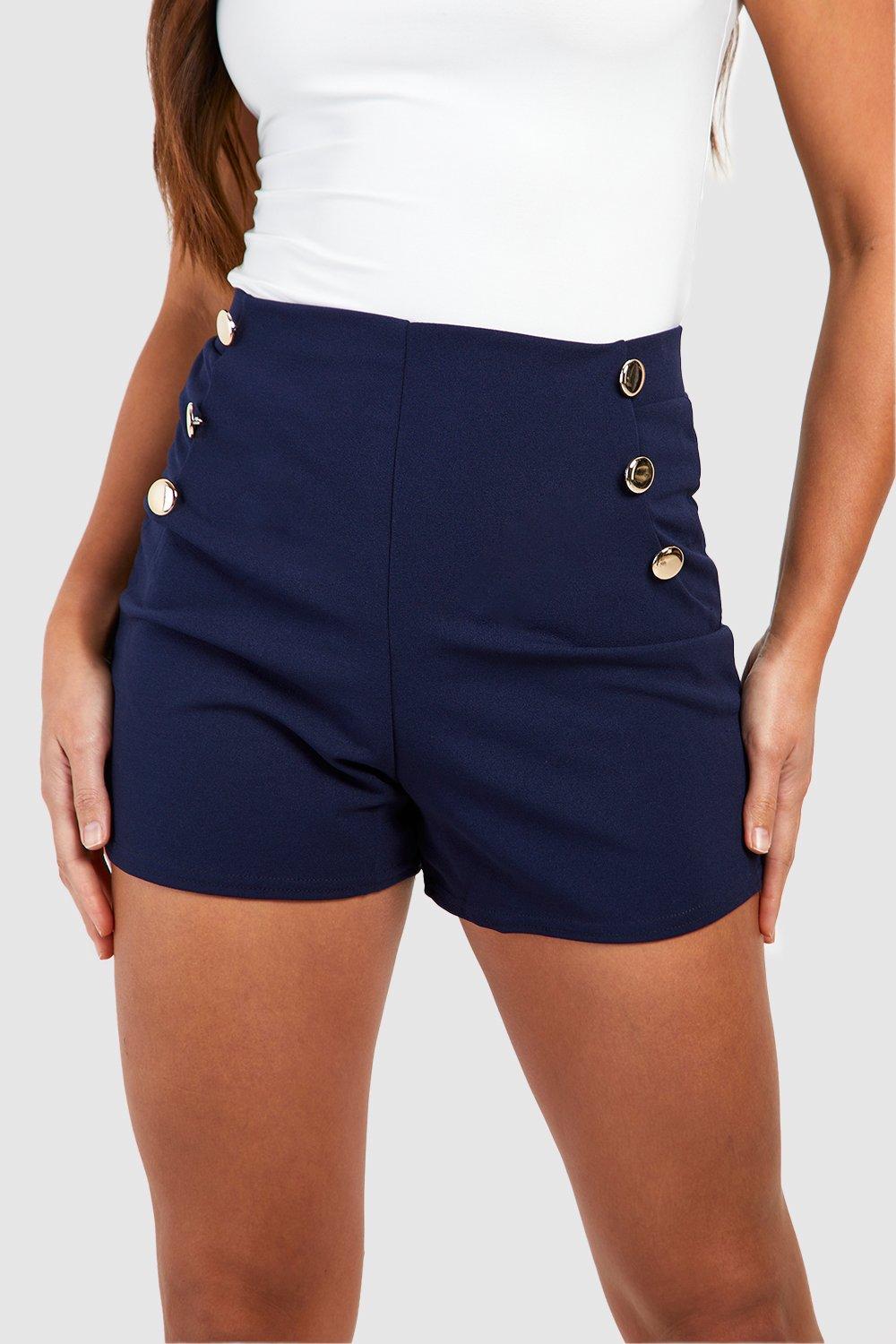 Navy tailored 2024 shorts womens