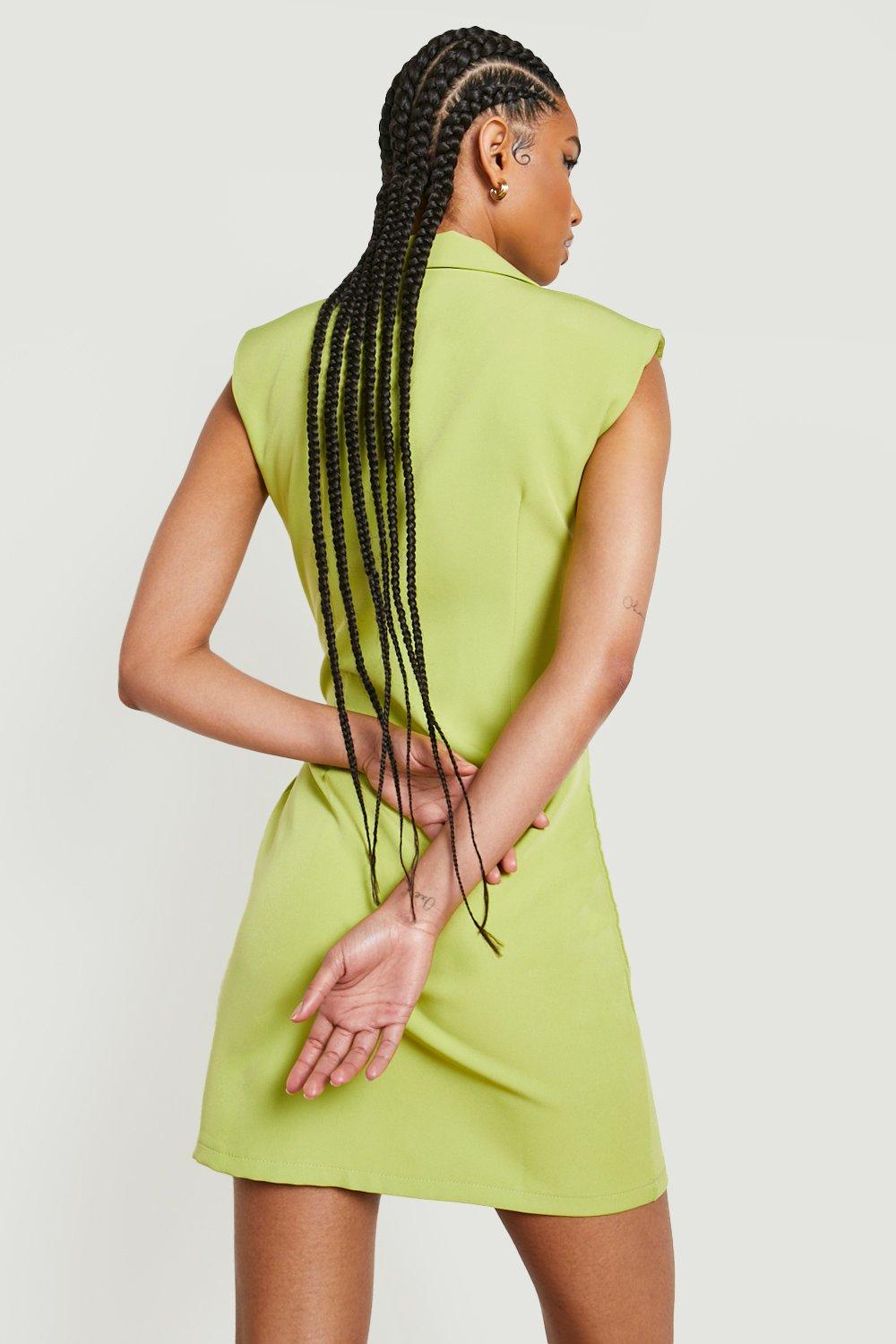 Boohoo lime green on sale dress