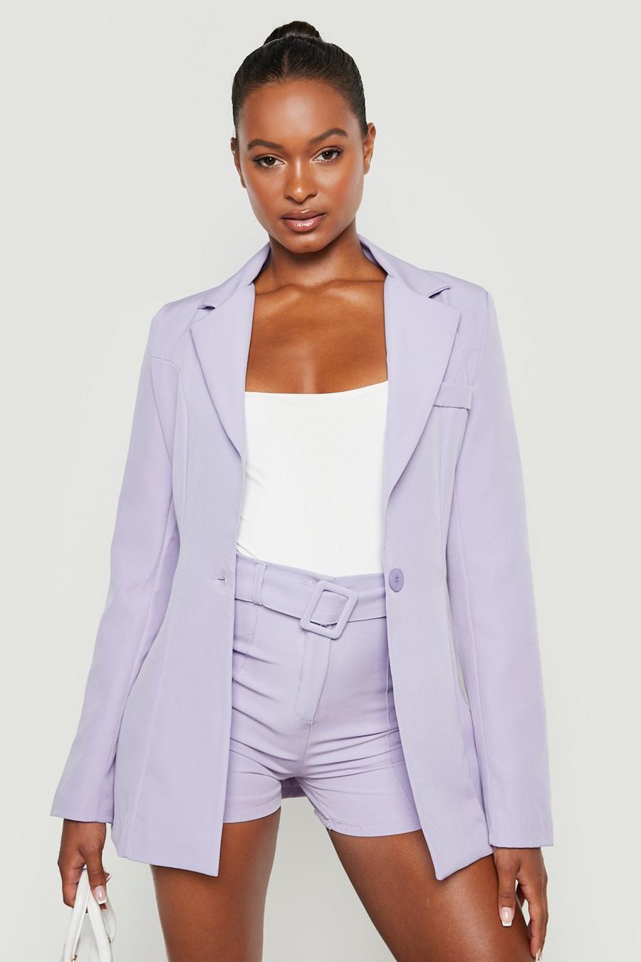 Lilac Tall Fitted Tailored Blazer image number 1