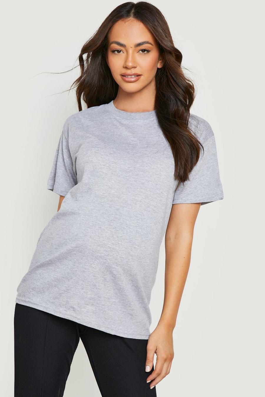 T-shirt Premaman in cotone, Grey marl image number 1