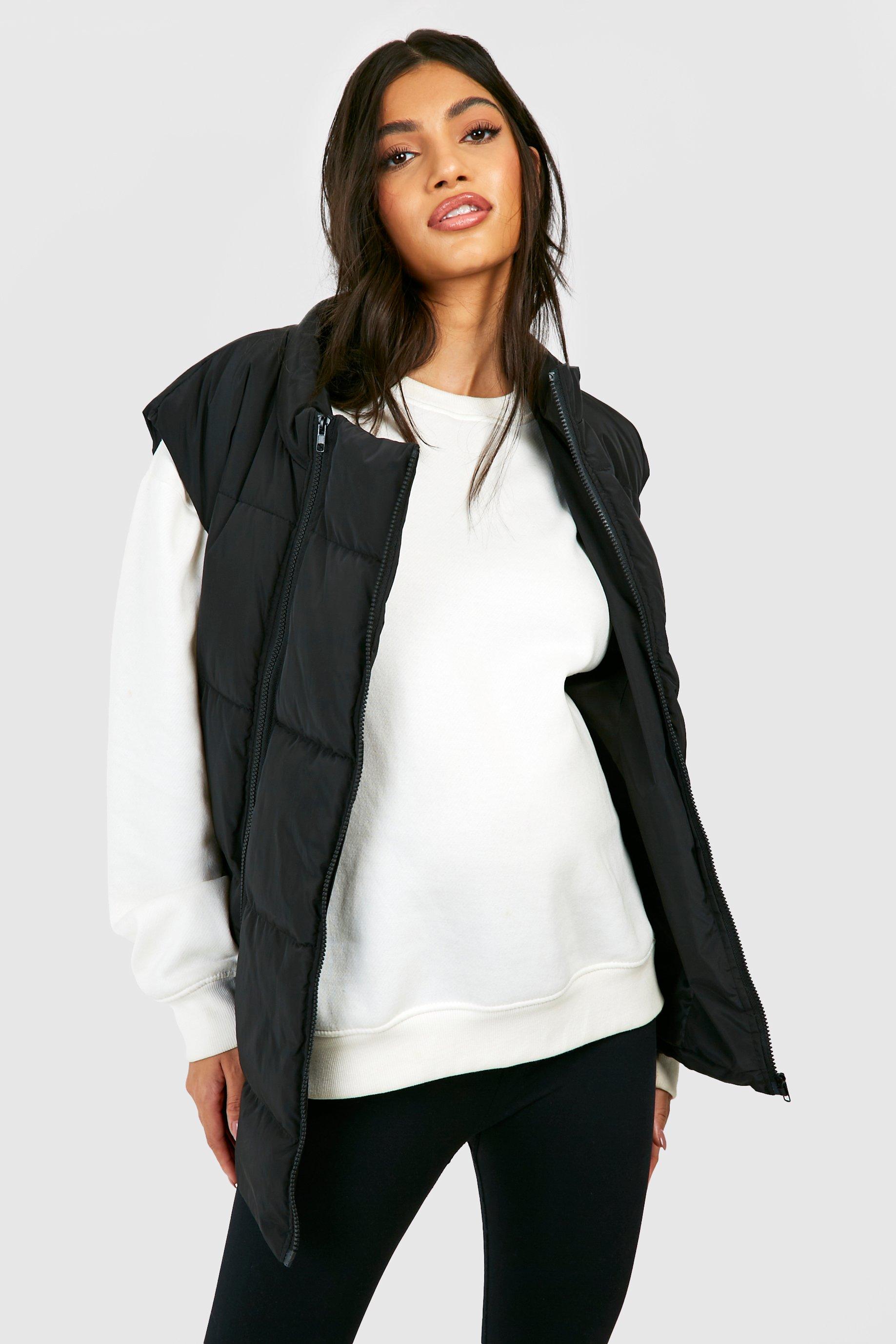 Maternity Pre Postpartum 3 In 1 Gilet Jacket With Extender boohoo UK