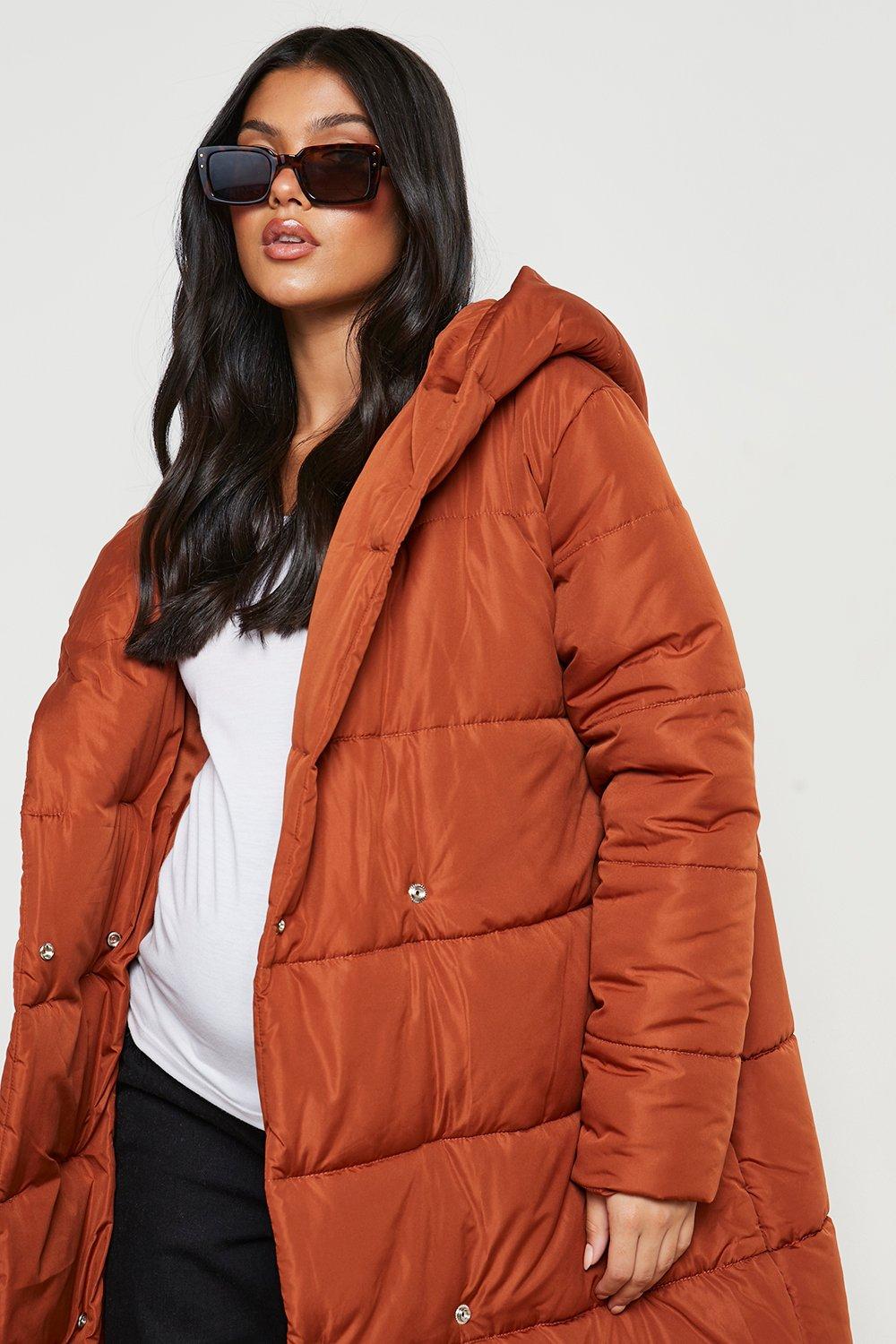 Boohoo wrap store duvet coat