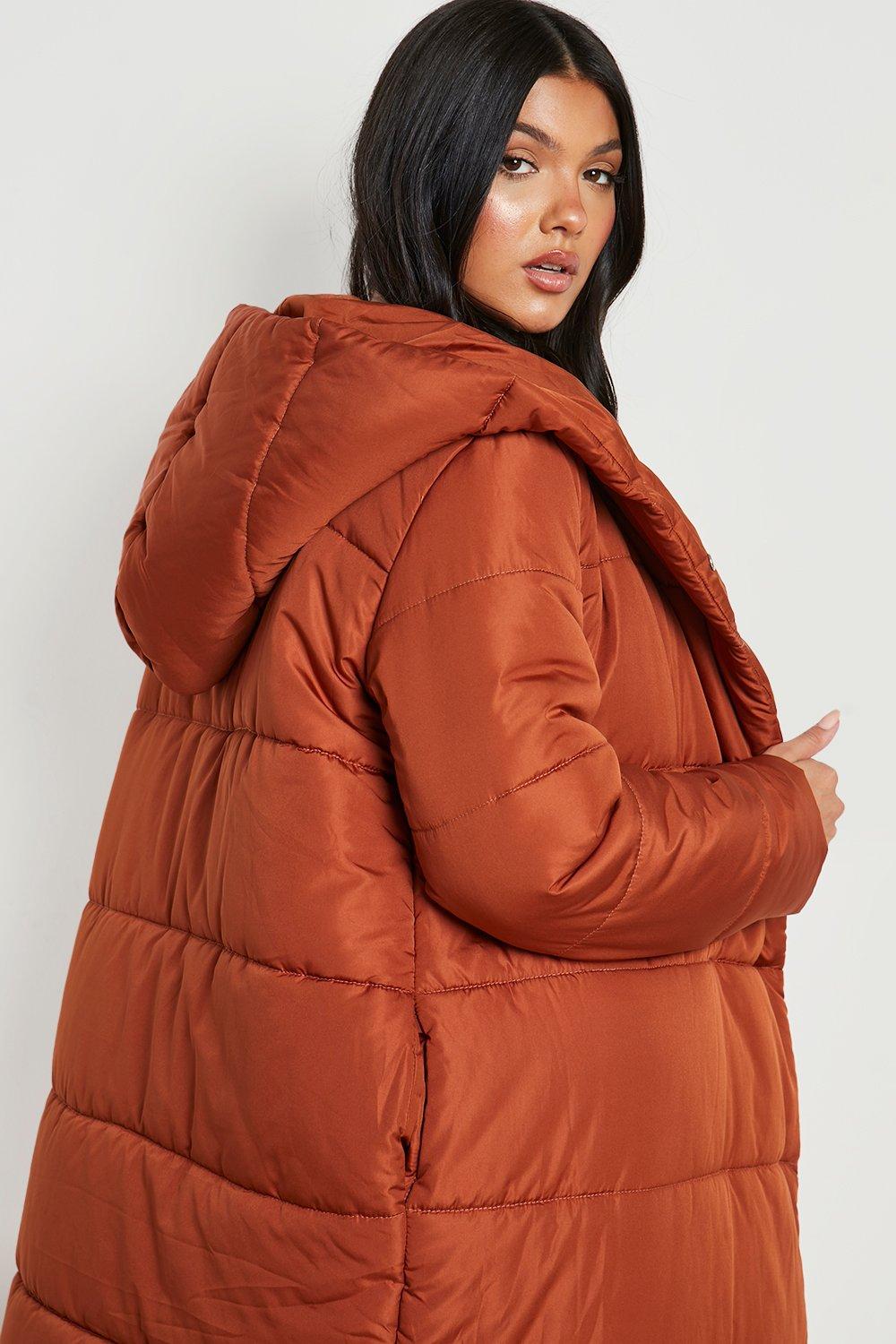 Boohoo wrap store duvet coat